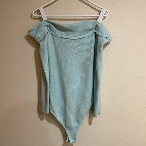 Free People Autumn Cozy Off The Shoulder Bodysuit